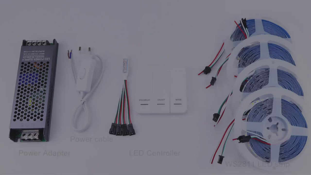 Lauflicht LED Streifen Komplettset Plug&Play